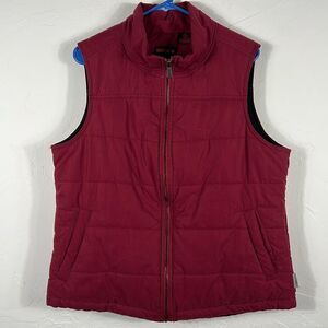 🔥🔥 Women’s WOLVERINE Parker PUFFER VEST JACKET‎ Sz Lg - Burgundy - PERFECT!